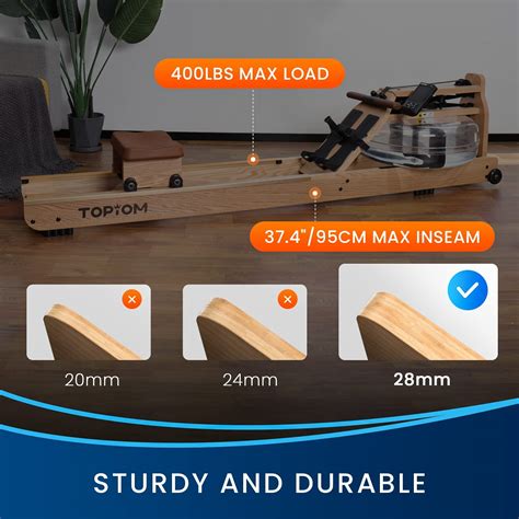 TOPIOM Water Rower Rowing Machine