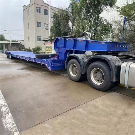 60 Tons 100 Tons Container Chassis Loader Lowbed Truck Low Bed Trailer