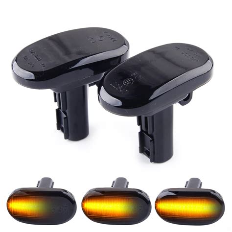 Luz Led De Posici N Lateral Para Coche L Mpara Din Mica De Lente Negra