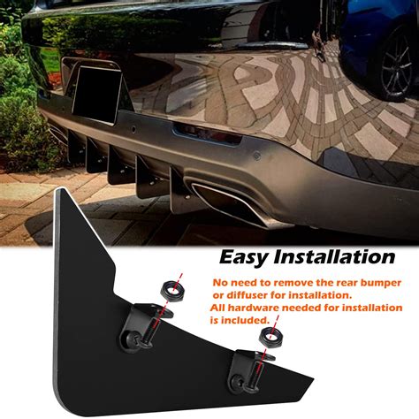 Snapklik Rear Diffuser 5 Fins V3 Set For Dodge Challenger 2015