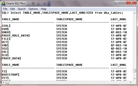 System Tables In Oracle 10g Hot Sex Picture