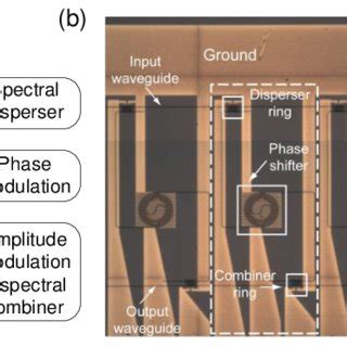 A Schematic Of The On Chip Pulse Shaper B An Optical Image Of The