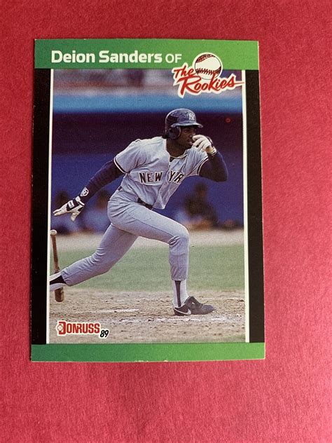 Donruss The Rookies Deion Sanders Rookie Rc New York Yankees Ebay