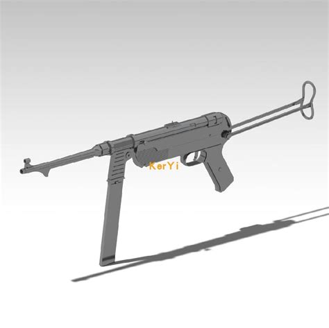 MP40冲锋枪三维建模图纸 catia设计 附stp文件 KerYi