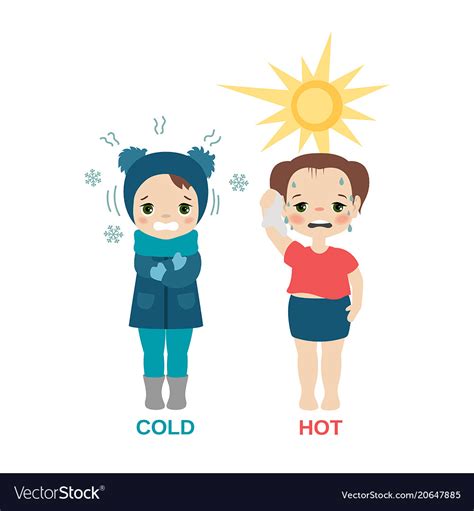 Hot And Cold Girl Hot And Cold Girl Royalty Free Vector