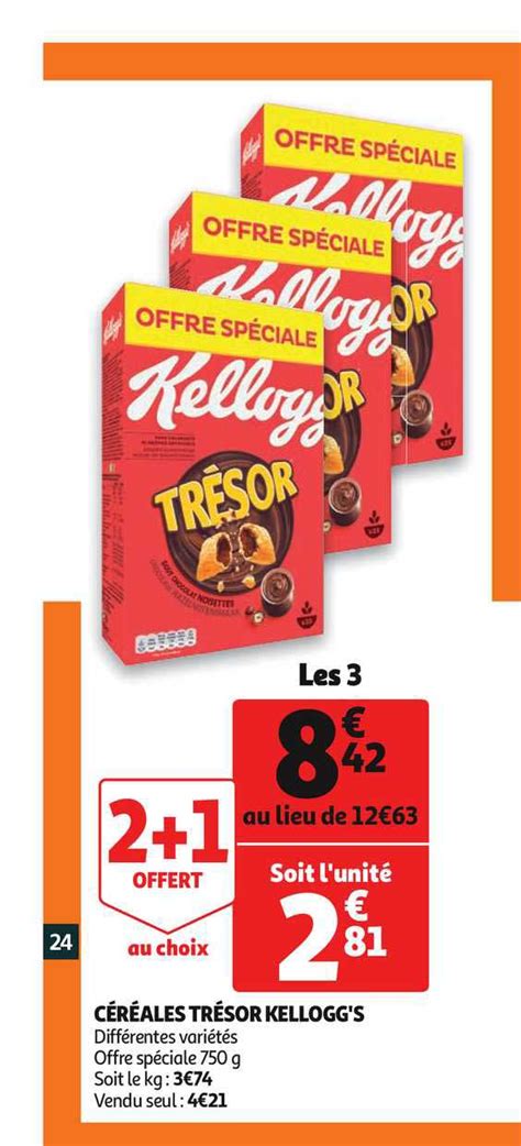 Offre C R Ales Tr Sor Kellogg S Offert Au Choix Chez Auchan