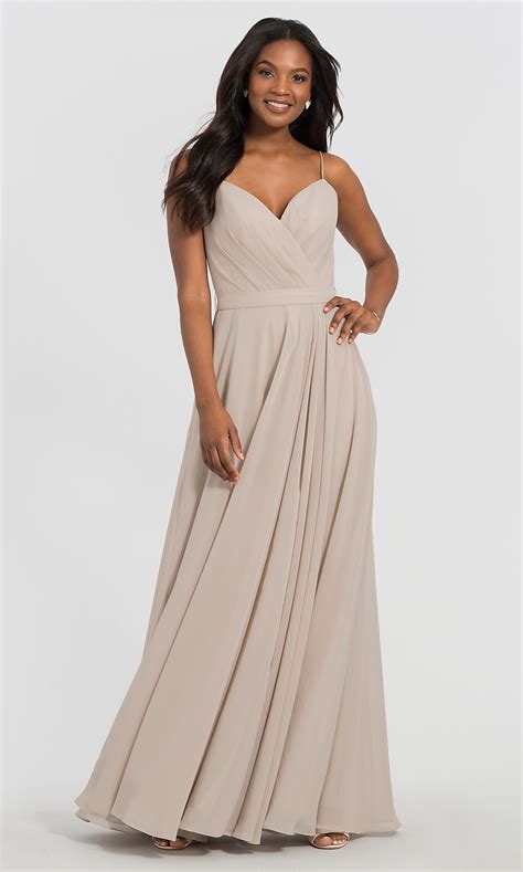 Chiffon Sweetheart Kleinfeld Long Bridesmaid Dress