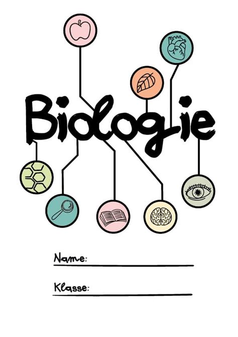 6 Deckblätter für Biologie zum Ausdrucken Wunderbunt de