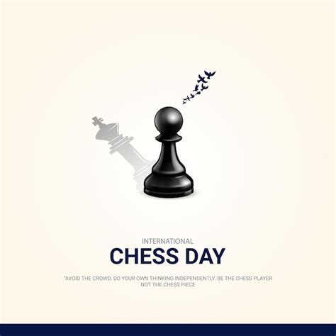 Premium Vector International Chess Day Chess And Bird Premium Vector