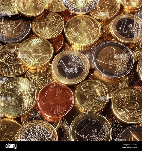 Assorted euro coins Stock Photo - Alamy