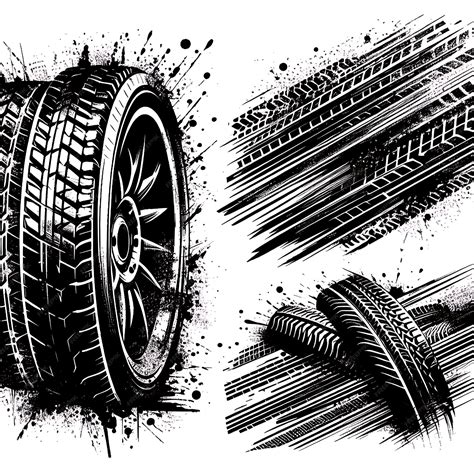 Premium Photo Tire Tread Marks Wheel Textures Tire Marks Car Racing