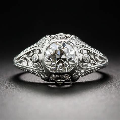 Carat Antique Platinum Diamond Engagement Ring