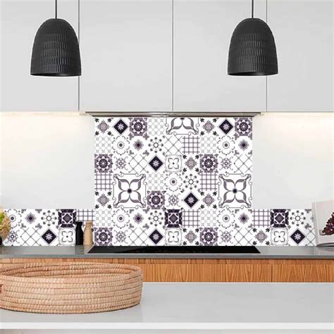 Cr Dence Cuisine Alu Carreaux Ciment Violet Ir Ne