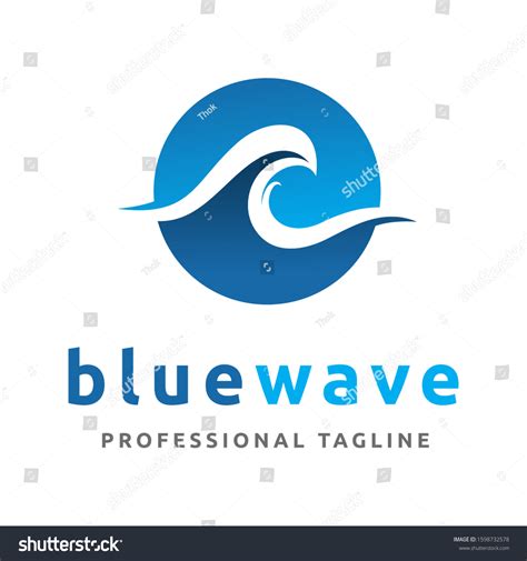 Blue Wave Vector Logo Template Stock Vector (Royalty Free) 1598732578 ...