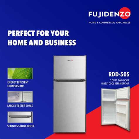 Fujidenzo RDD 50S 5 0 Cu Ft Two Door Refrigerator Ansons