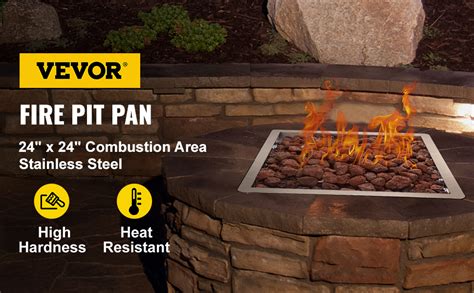 Vevor Drop In Fire Pit Pan Gas Fire Pan X Fire Pit Pan