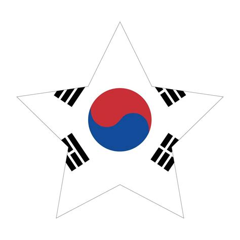 Flag of South Korea in shape. South Korea flag in shape. 24537494 ...