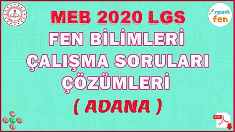 Meb 2020 Lgs Destek Paketİ Fen Bİlİmlerİ Mayis Ayi ÇaliŞma Sorulari