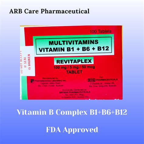 Vitamin B Complex Revitaplex 100 S Tablets Lazada Ph