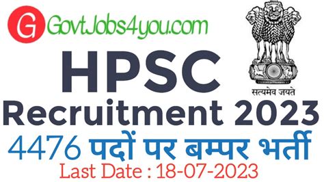 Hpsc Recruitment Apply Online For Posts