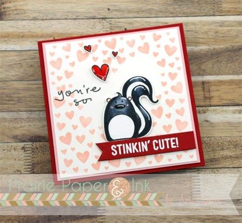 Skunk Valentine Card Valentines Cards Valentine Cards Handmade Cards