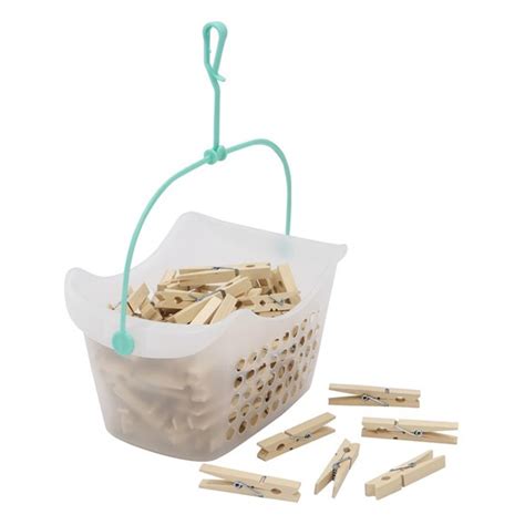 102 Wooden Pegs And Peg Basket Jvl Homeware Solutions