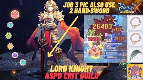 Lord Knight Aspd Crit Build With Lvl White Acc Set Pvp Dmg