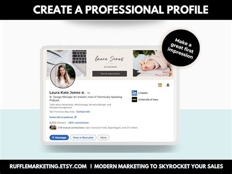 Linkedin Profile Banner Template Bundle Linkedin Header - Etsy