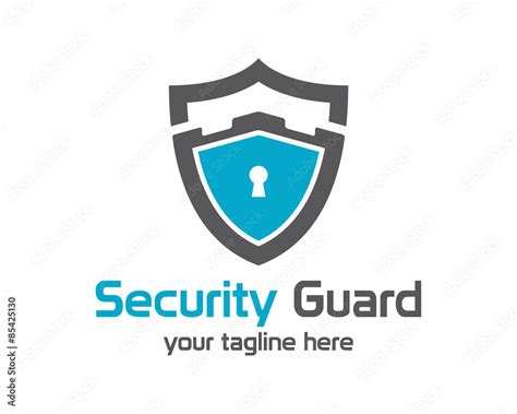 Security guard logo design vector. Security protection shield symbol . Secure shield icon vector ...