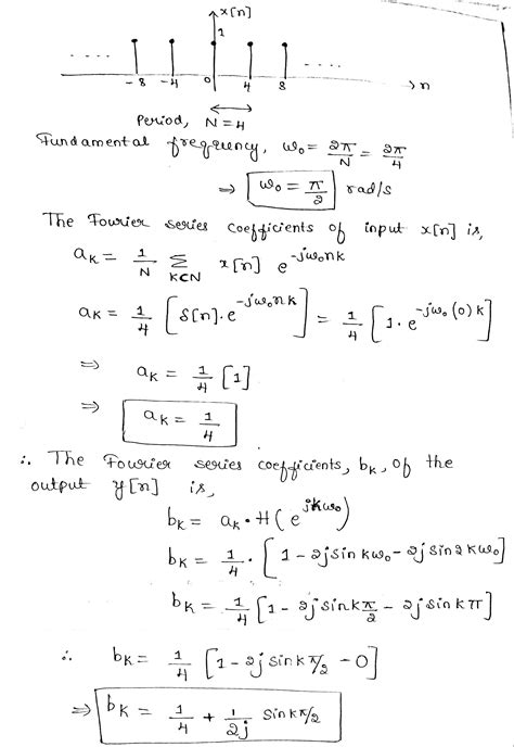 Solved Determine The Signal In From The Fourier Coefficients Given