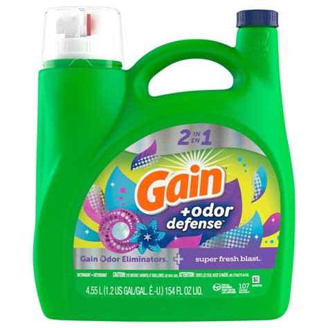 Gain Plus Odor Defense 2 In 1 Super Fresh Blast Liquid Detergent