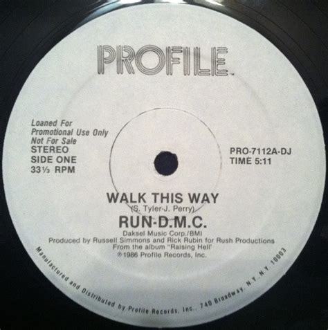 Run DMC Walk This Way 1986 Vinyl Discogs