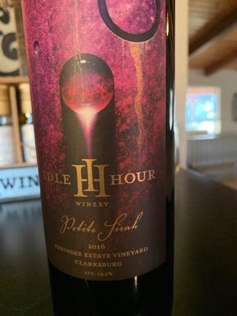 Idle Hour Petit Verdot Heringer Estate Vineyard Usa California