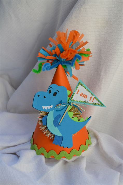 Dinosaur 1st Birthday Party Hat By Poshboxparties On Etsy