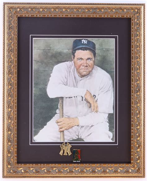 Babe Ruth Yankees Custom Framed Art Print Display With Babe Ruth Th