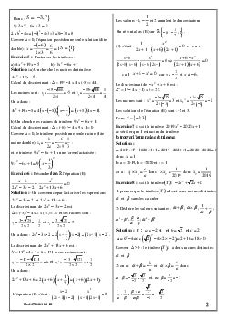 Quations Et In Quations Du Nd Degr Exercices Corrig S Alloschool