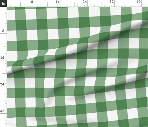 Green Gingham Fabric 3 Buffalo Check In Kelly By Etsy España