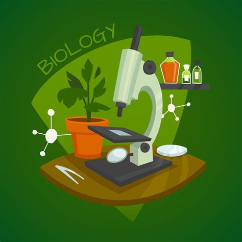 Free Vector | Biology laboratory workspace design concept