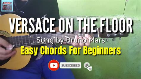 How To Play Bruno Mars Versace On The Floor Easiest Guitar Chords For Beginners Youtube