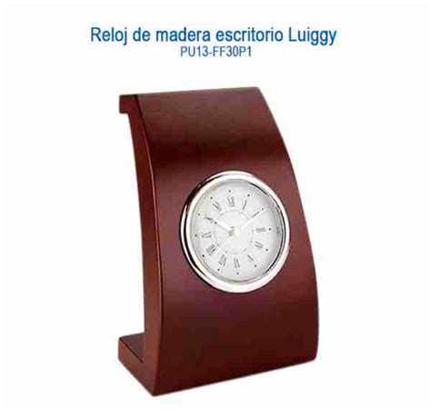 Reloj de madera escritorio luiggy Publimarkca Artículos Promocionales