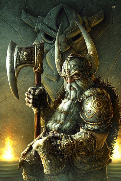 Gillur Fantasy Dwarf Fantasy Illustration Viking Art