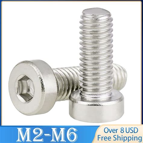 10pcs M3 M4 M5 M6 304 A2 70 Stainless Steel Din7984 Hex Hexagon Socket