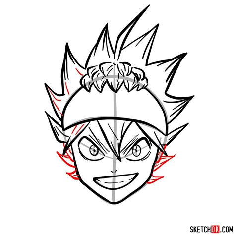 How to draw Asta from Black Clover anime - Sketchok easy drawing guides ...