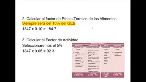 Cálculo Dietetico del individuo sano Videoconferencia 1 y 2 YouTube