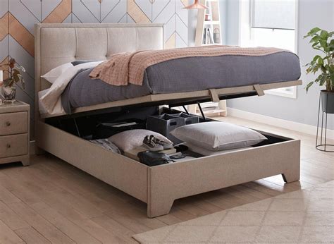 Hopkins Fabric Upholstered Ottoman Bed Frame Ottoman Bed Upholstered