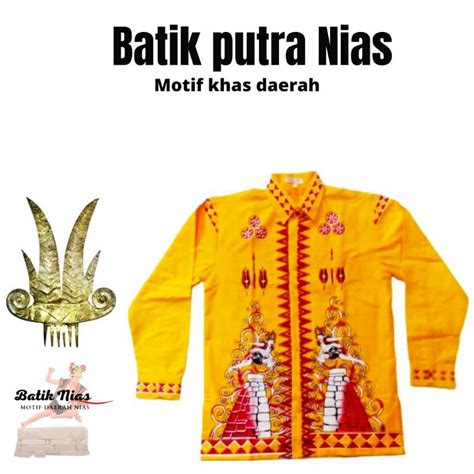 Jual Batik Lengan Panjang Motif Khas Daerah Nias Shopee Indonesia