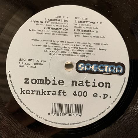 Zombie Nation Kernkraft 400 EP 1999 Vinyl Discogs