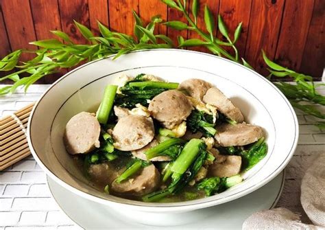 Resep Cah Sawi Hijau Telur Bakso Oleh Priska Koes Cookpad