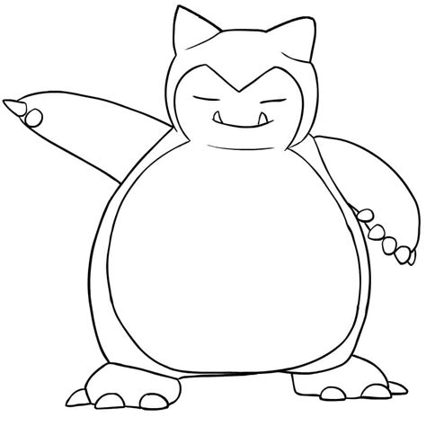 Dibujos De Pokemon Snorlax Imprimible Gratis Para Colorear Para