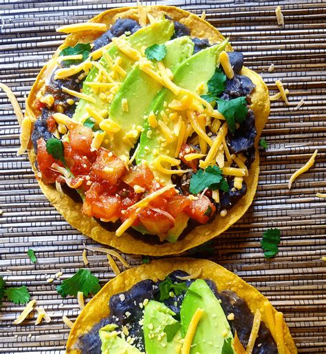 Recipes Using Tostada Shells Ground Beef Tostadas Recipe With Beans Taste And Tell